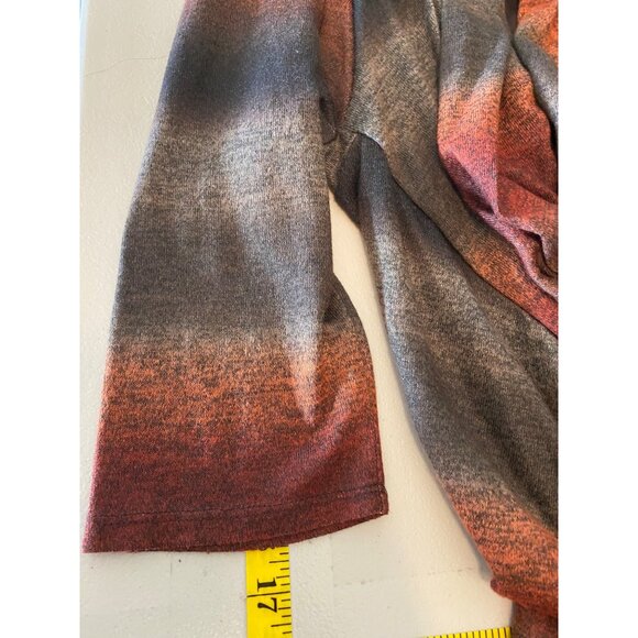 Signature By Robbie Bee Dress Multicolor Striped Cowl Neck 3/4 Sleeve XL - Picture 10 of 10